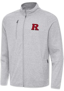 Mens Rutgers Scarlet Knights Grey Antigua Hold Up Light Weight Jacket