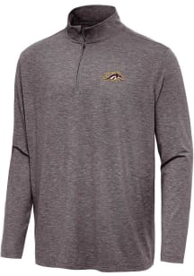 Mens Western Michigan Broncos Brown Antigua Hunk Qtr Zip Pullover