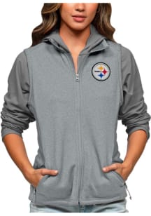 Antigua Pittsburgh Steelers Womens Grey Course Vest