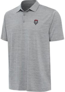 Antigua New Mexico Lobos Mens Grey Layout Short Sleeve Polo