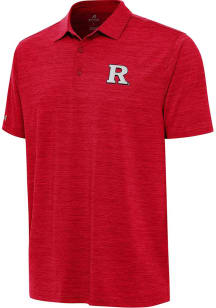 Mens Rutgers Scarlet Knights Red Antigua Layout Short Sleeve Polo Shirt