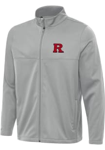 Mens Rutgers Scarlet Knights Grey Antigua Links 2 Light Weight Jacket