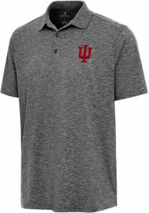 Mens Indiana Hoosiers Black Antigua Par 3 Short Sleeve Polo Shirt