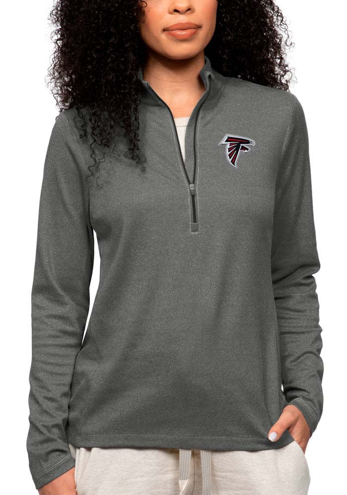 Women's Antigua Black Atlanta Falcons Victory Chenille Pullover Sweatshirt Size: Medium