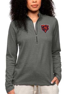 Antigua Chicago Bears Womens Charcoal Epic 1/4 Zip Pullover