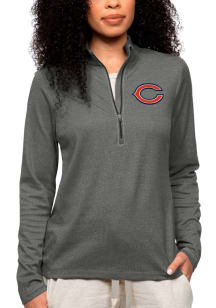 Antigua Chicago Bears Womens Charcoal Epic 1/4 Zip Pullover