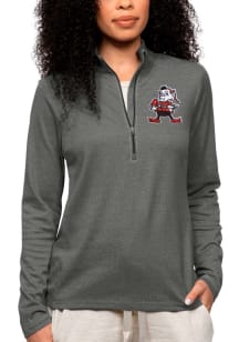 Antigua Cleveland Browns Womens Charcoal Epic 1/4 Zip Pullover