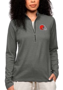 Antigua Cleveland Browns Womens Charcoal Epic 1/4 Zip Pullover