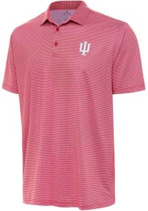 Mens Indiana Hoosiers White Antigua Rings Short Sleeve Polo Shirt