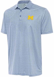 Antigua Michigan Wolverines Mens White Rings Short Sleeve Polo