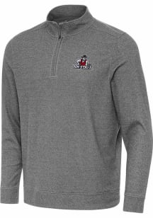 Antigua New Mexico State Aggies Mens Black Subtle Long Sleeve Qtr Zip Pullover