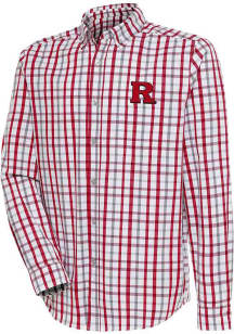 Mens Rutgers Scarlet Knights  Antigua Tending Long Sleeve Dress Shirt