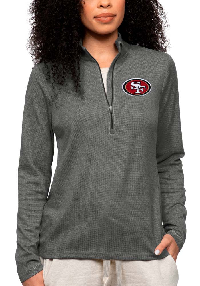 San Francisco 49ers Antigua Victory Pullover Hoodie - Charcoal