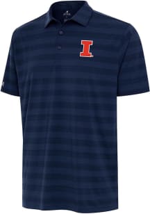 Illinois Fighting Illini Navy Blue Antigua Tunnel Big and Tall Polo