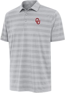 Antigua Oklahoma Sooners Grey Tunnel Big and Tall Polo