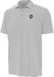 Antigua New Mexico Lobos Mens Grey Twine Short Sleeve Polo