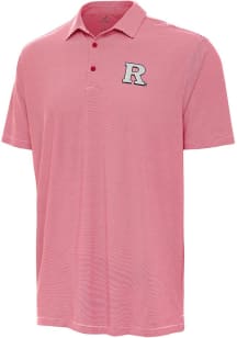 Mens Rutgers Scarlet Knights  Antigua Twine Short Sleeve Polo Shirt