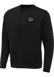 Black K-State Wildcats Antigua Mens Victory Big and Tall Crew Sweatshirt