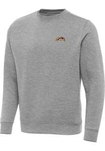 Grey Western Michigan Broncos Antigua Mens Victory Big and Tall Crew Sweatshirt