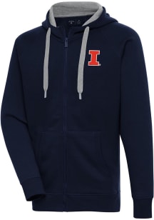 Navy Blue Illinois Fighting Illini Antigua Mens Victory Big and Tall Light Weight Jacket