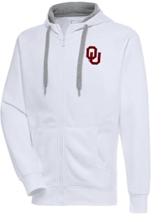 Antigua Oklahoma Sooners Mens White Victory Big and Tall Light Weight Jacket