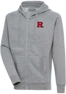 Grey Rutgers Scarlet Knights Antigua Mens Victory Big and Tall Light Weight Jacket