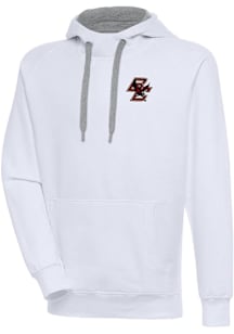 Antigua Boston College Eagles Mens White Victory Long Sleeve Hoodie