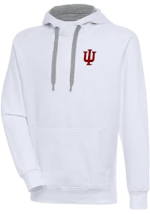 Antigua Indiana Hoosiers Mens White Victory Long Sleeve Hoodie
