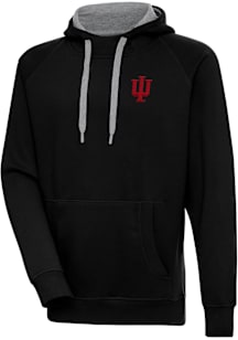 Antigua Indiana Hoosiers Mens Black Victory Long Sleeve Hoodie