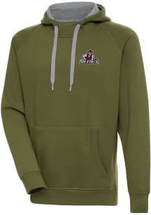 Antigua New Mexico State Aggies Mens Olive Victory Long Sleeve Hoodie