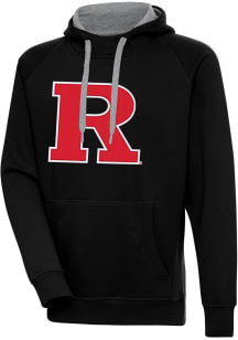 Rutgers Scarlet Knights Antigua Mens Full Front Victory Big and Tall Hooded Sweatshirt