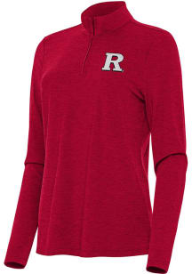 Womens Rutgers Scarlet Knights Red Antigua Bright Qtr Zip