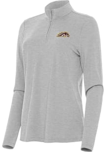 Womens Western Michigan Broncos Grey Antigua Bright Qtr Zip