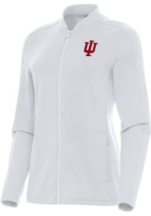 Womens Indiana Hoosiers White Antigua Continual Light Weight Jacket