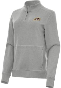 Womens Western Michigan Broncos Grey Antigua Crush Qtr Zip