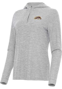 Womens Western Michigan Broncos Grey Antigua Daybreak Qtr Zip