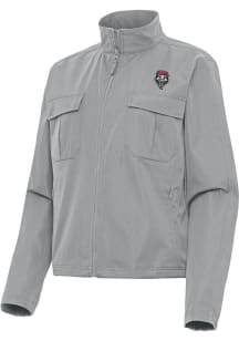 Antigua New Mexico Lobos Womens Grey Even Par Light Weight Jacket