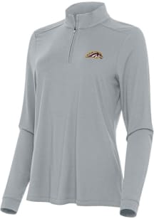 Womens Western Michigan Broncos Grey Antigua Intent Qtr Zip