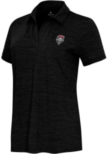 Antigua New Mexico Lobos Womens Black Layout Short Sleeve Polo Shirt