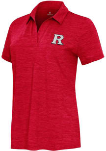 Womens Rutgers Scarlet Knights Red Antigua Layout Short Sleeve Polo Shirt