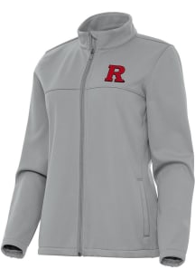 Womens Rutgers Scarlet Knights Grey Antigua Links Light Weight Jacket