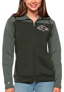Antigua Baltimore Ravens Womens Grey Protect Medium Weight Jacket