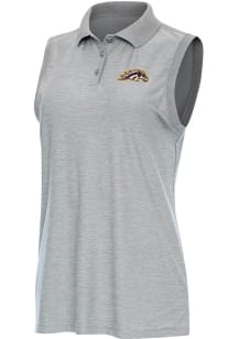 Womens Western Michigan Broncos Grey Antigua Recap Polo Shirt