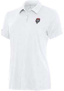 Antigua New Mexico Lobos Womens White Reprocess Recycled Short Sleeve Polo Shirt