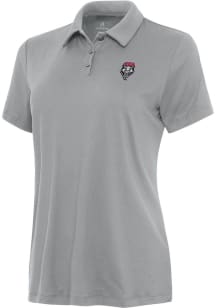 Antigua New Mexico Lobos Womens Grey Reprocess Recycled Short Sleeve Polo Shirt