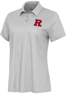 Womens Rutgers Scarlet Knights White Antigua Rings Short Sleeve Polo Shirt