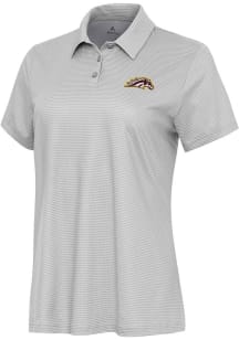 Womens Western Michigan Broncos White Antigua Rings Short Sleeve Polo Shirt