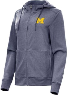 Womens Michigan Wolverines Navy Blue Antigua Seeker Light Weight Jacket