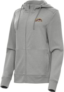 Womens Western Michigan Broncos Grey Antigua Seeker Light Weight Jacket