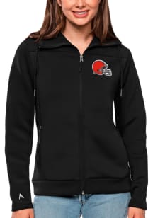 Antigua Cleveland Browns Womens Black Protect Medium Weight Jacket